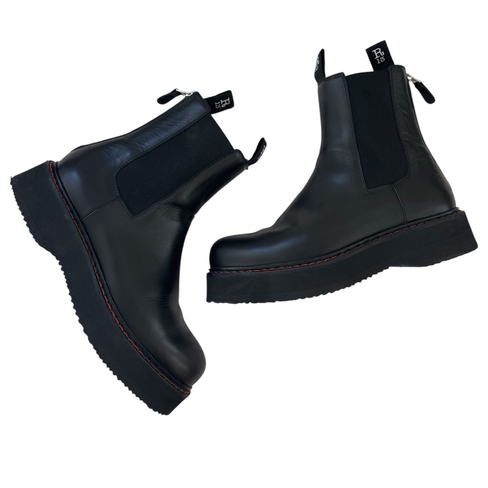 R13 Black Combat & Moto Boots